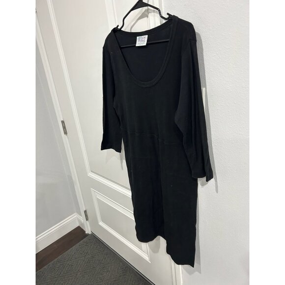 Fresh Produce Scoop Neck 3/4 Sleeve Dress Black Adult Sz Medium Contemporary - Picture 3 of 9